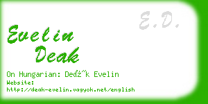 evelin deak business card